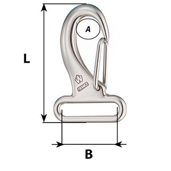 Wichard Webbing Snap Hook - 30mm - Length 60mm [2284W] - Image 2