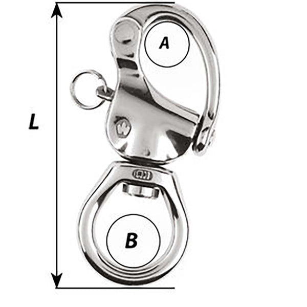 Wichard HR Snap Shackle - Large Bail - Length 105mm [2375W] - Image 2