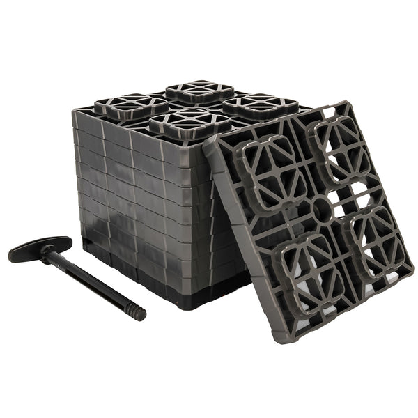 Camco FasTen Leveling Blocks XL w/T-Handle - 2x2 - Grey *10-Pack [44527] - Image 2