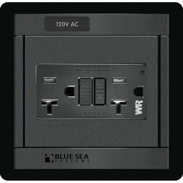 Blue Sea 1499  360 Panel  120V AC GFCI Dual Outlet 1499