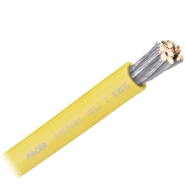 Pacer Yellow 2 AWG Battery Cable - Sold By The Foot [WUL2YL-FT] - Image 1