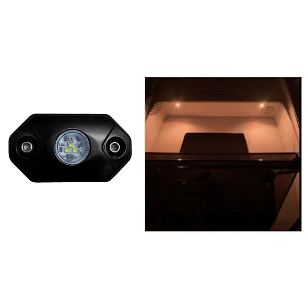 Black Oak Rock Accent Light - Amber - Black Housing [RL-A] - Image 1