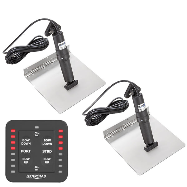 Lectrotab XKA Stainless Steel Trim Tab Kit w/One-Touch Control - 12 x 9 [XKASL12X9] - Image 1