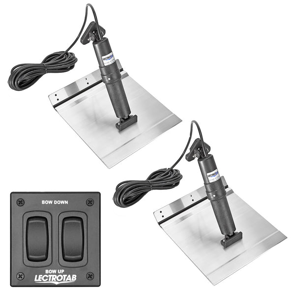 Lectrotab XKA Aluminum Alloy Trim Tab Kit w/Rocker Switch - 9 x 24 [XKAF9X24A] - Image 1