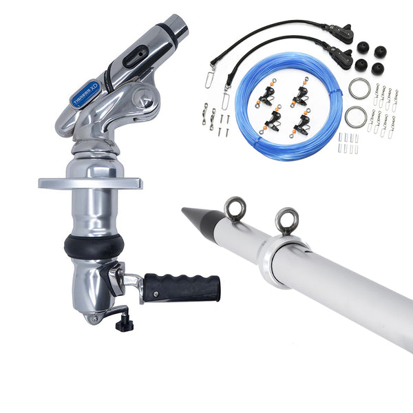 Tigress XD Crank Top Mount System - 18 - Silver Outriggers Pro Series Double Rigging Kit [88825-2] - Image 1