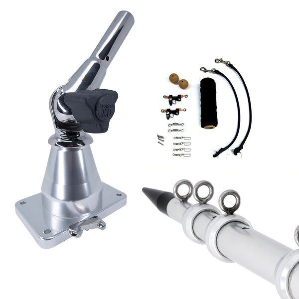 Tigress XD Bay Series Top Mount System - 15 - Aluminum Silver Outriggers Deluxe Rigging Kit [88823-2] - Image 1