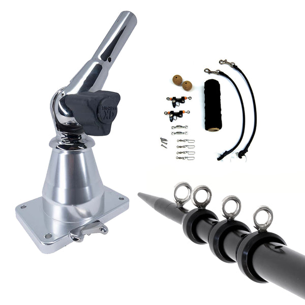 Tigress XD Bay Series Top Mount System - 15 - Aluminum Black Outriggers Deluxe Rigging Kit [88823-3] - Image 1