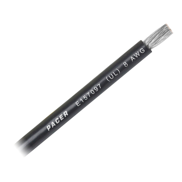 Pacer Black 8 AWG Battery Cable - Sold By The Foot [WUL8BK-FT] - Image 1