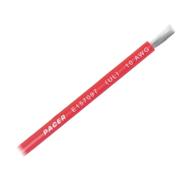 Pacer Red 10 AWG Battery Cable - Sold By The Foot [WUL10RD-FT] - Image 1