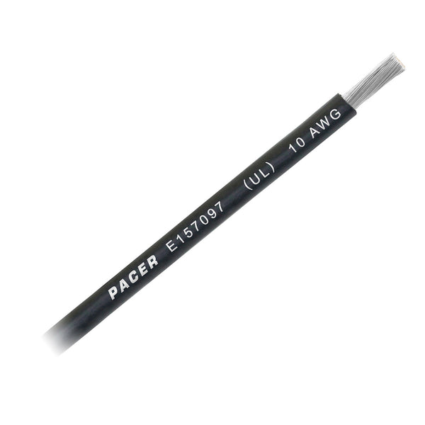 Pacer Black 10 AWG Battery Cable - Sold By The Foot [WUL10BK-FT] - Image 1