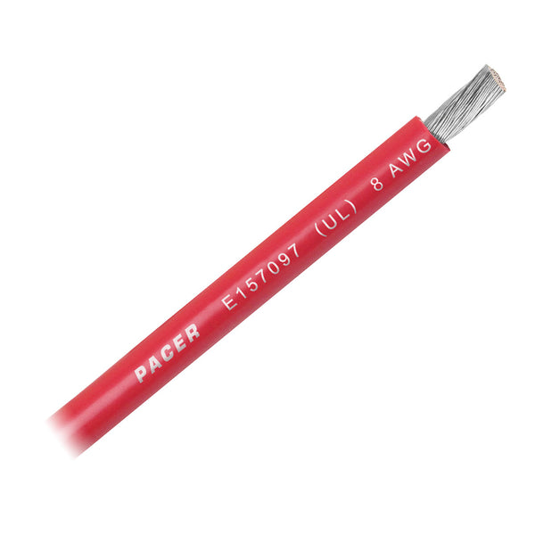 Pacer Red 8 AWG Battery Cable - Sold By The Foot [WUL8RD-FT] - Image 1