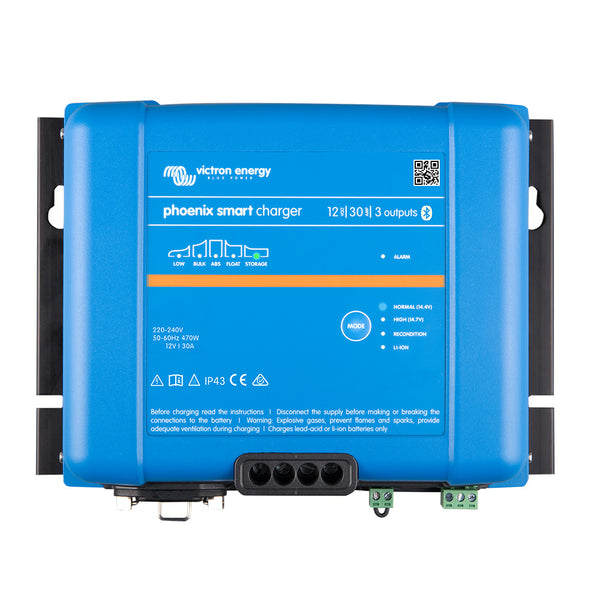 Victron Phoenix Smart IP43 Charger 12/30 (3) 120-240VAC Requires 5-15P Mains Cord [PSC123053095] - Image 1