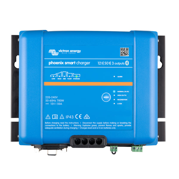 Victron Phoenix Smart IP43 Charger 12/50 (3) 120-240VAC Requires 5-15P Mains Cord [PSC125053095] - Image 1