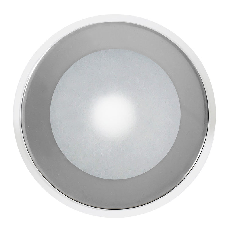 Shadow-Caster DLX Series Down Light - White Housing - RGB - Chrome Bezel  [SCM-DLX-CC-CHR-WH]