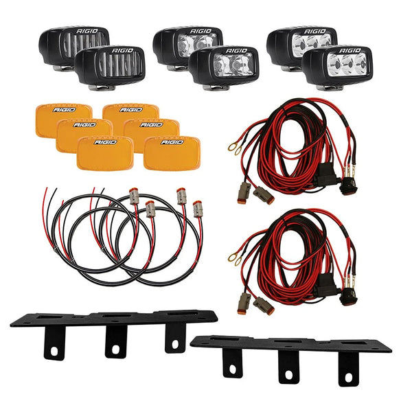 RIGID Industries 2021+ Bronco MOD Bumper Triple SR-M Fog Light Kit [46731] - Image 1