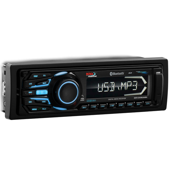 Boss Audio MR1308UABK Bluetooth - Fully Marinized MP3-Compatible Digital Media Receiver w/USB  SD Memory Card Ports  Aux Input [MR1308UABK] - Image 2