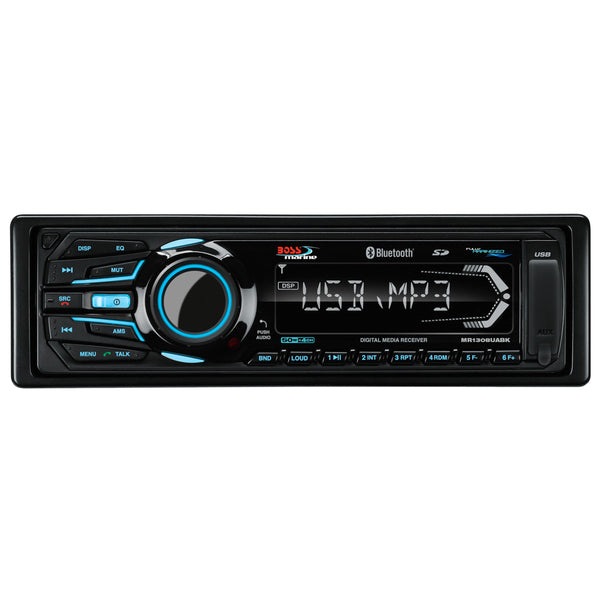 Boss Audio MR1308UABK Bluetooth - Fully Marinized MP3-Compatible Digital Media Receiver w/USB  SD Memory Card Ports  Aux Input [MR1308UABK] - Image 1