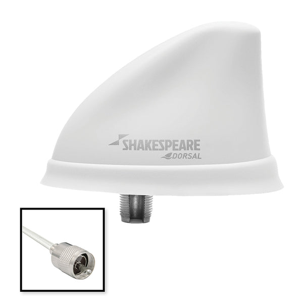 Shakespeare Dorsal Antenna White Low Profile 26 RGB Cable w/PL-259 [5912-DS-VHF-W] - Image 1