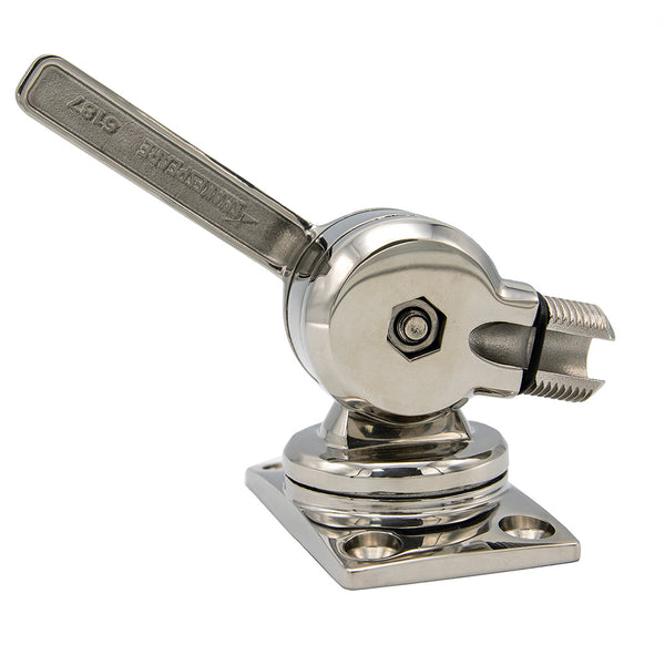 Shakespeare 6187 Sleek  Compact Stainless Steel Rotatable 4-Way Ratchet Mount [6187] - Image 2