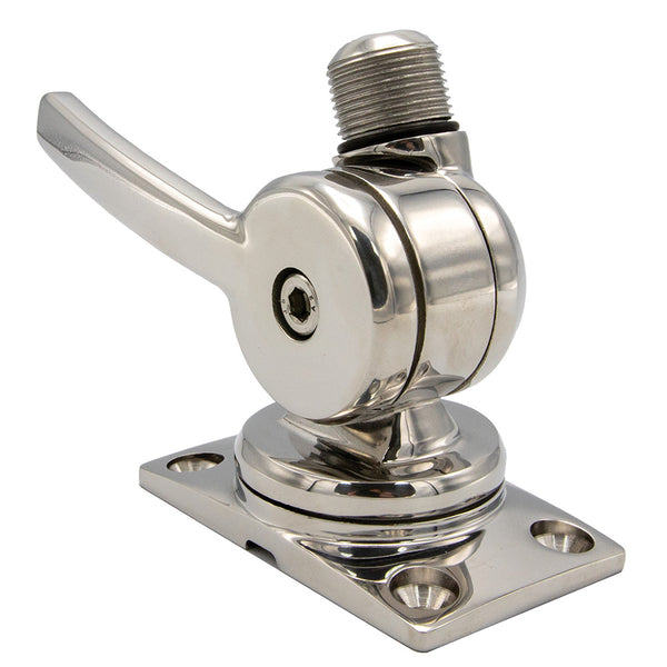 Shakespeare 6187 Sleek  Compact Stainless Steel Rotatable 4-Way Ratchet Mount [6187] - Image 1