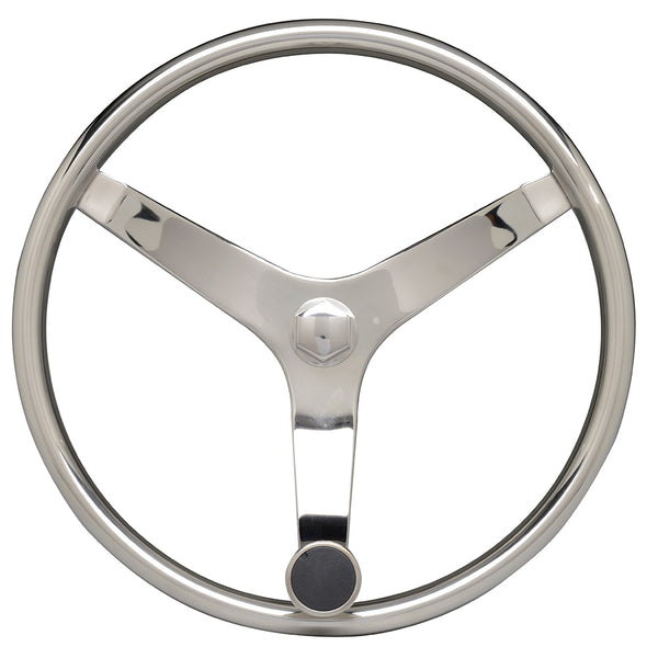 Uflex  V46  135 Stainless Steel Steering Wheel wSpeed Knob V46