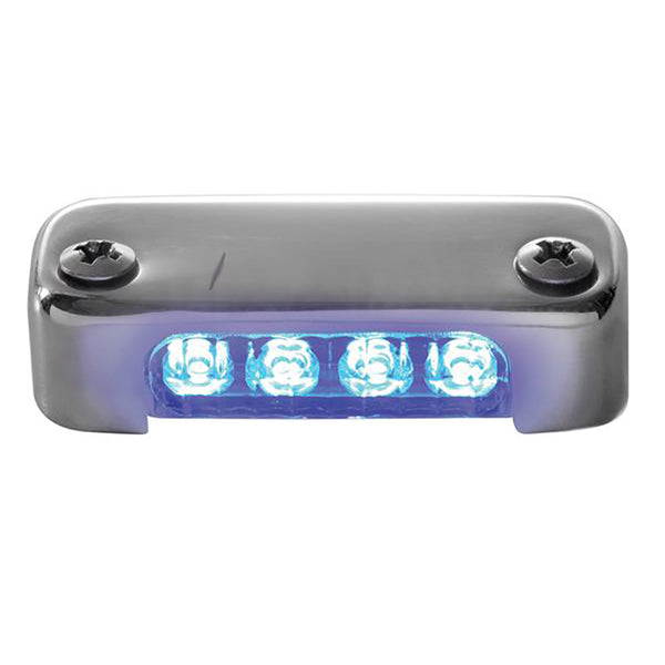 Attwood Blue LED Micro Light w/Stainless Steel Bezel  Vertical Mount [6350B7] - Image 1