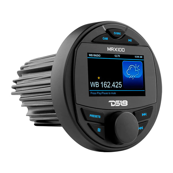 DS18 MRX100 2 Zone Marine Head Unit w/TFT LCD Screen - 4x50 Watts Max [MRX100] - Image 2