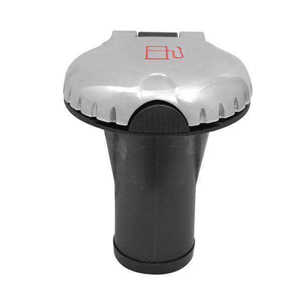 Attwood Deck Fill f/Carbon Canister System - Straight Body  Scalloped Chrome Cap [99DFCCSZ1S] - Image 1