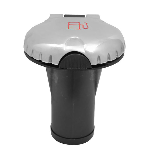 Attwood Deck Fill f/Carbon Canister System - Straight Body  Scalloped Stainless Steel Cap [99DFCCSS1S] - Image 1