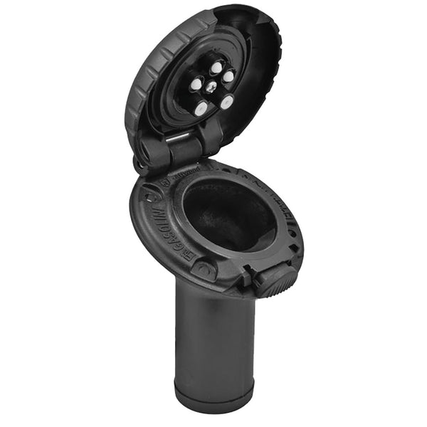 Attwood Deck Fill f/Carbon Canister System - Angled Body  Scalloped Black Plastic Cap [99DFCCAB1S] - Image 2