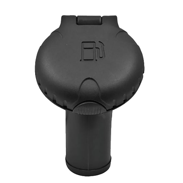Attwood Deck Fill f/Carbon Canister System - Angled Body  Scalloped Black Plastic Cap [99DFCCAB1S] - Image 1