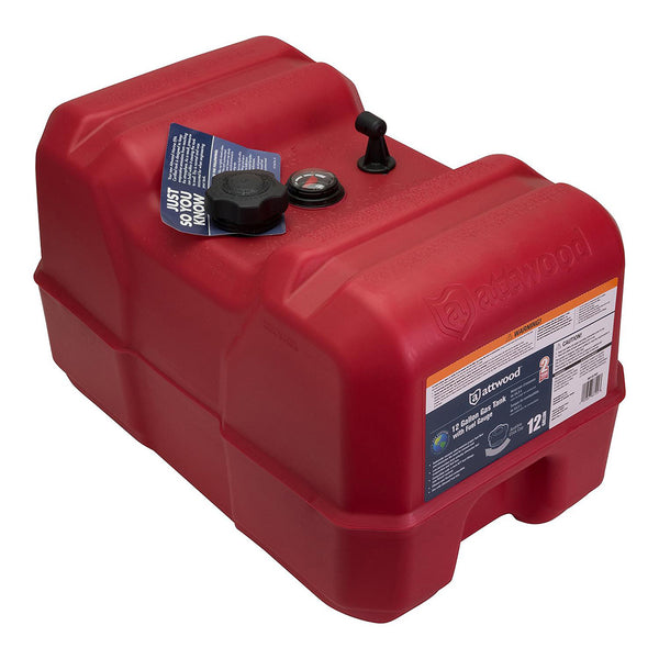 Attwood Portable Fuel Tank - 12 Gallon w/Gauge [8812LPG2] - Image 1