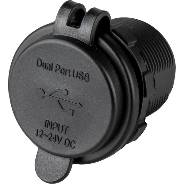Sea-Dog Round Dual USB  USB-C Power Socket [426516-1] - Image 2