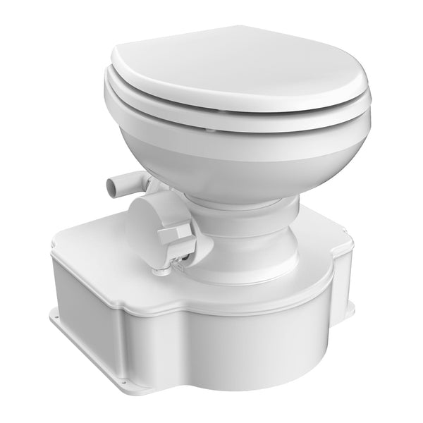 Dometic White M65 Marine Gravity Toilet - Elongated Seat Size w/Foot Pedal [312500001] - Image 1