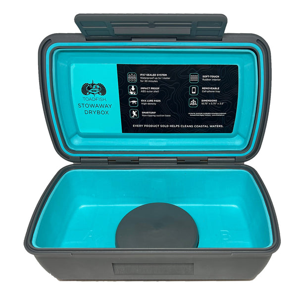 Toadfish Stowaway Dry Box w/Smart Grip  Cell Phone Tray Insert [1139] - Image 1