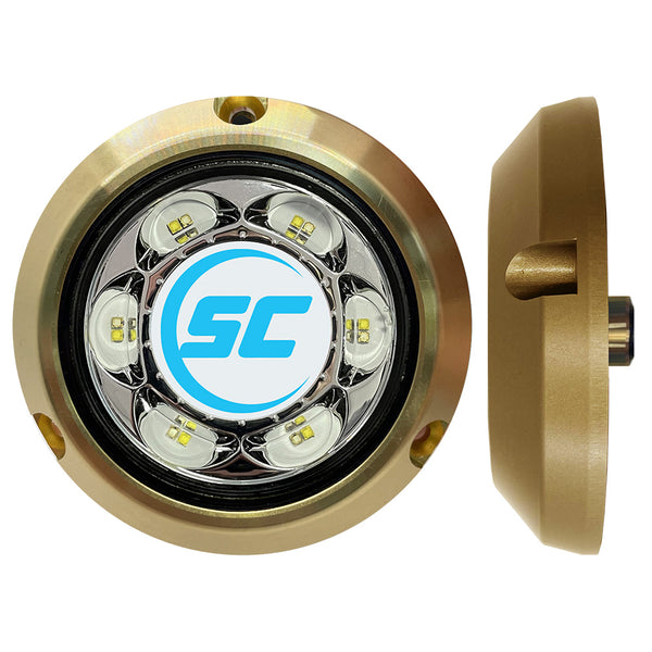 Shadow-Caster SC3 Series Blue/White Bronze Surface Mount Underwater Light [SC3-BW-BZSM] - Image 1