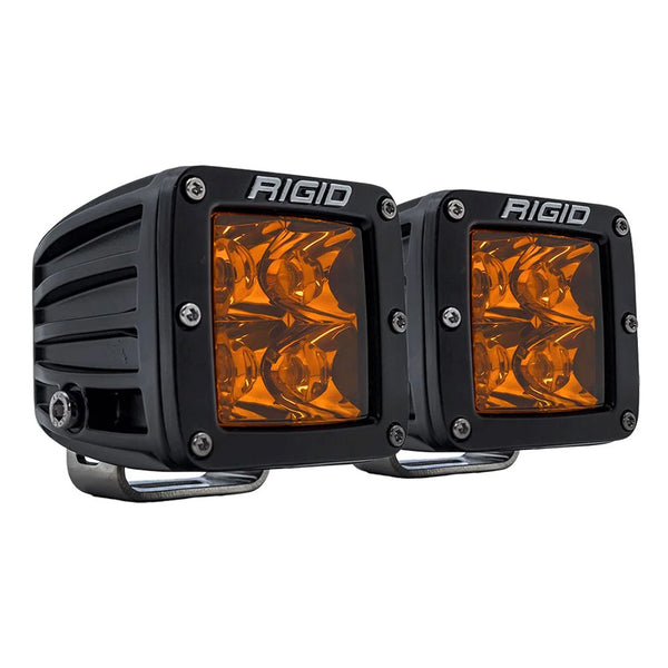 RIGID Industries D-Series Spot w/Amber Pro Lens - Pair [20252] - Image 1