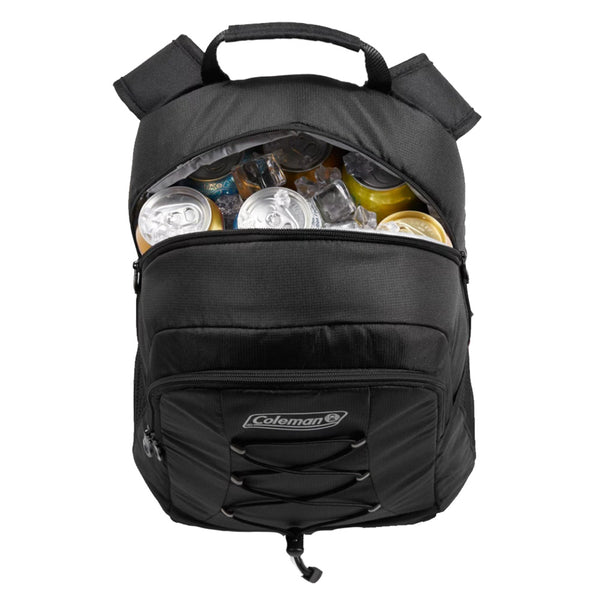 Coleman CHILLER 28-Can Soft-Sided Backpack Cooler - Black [2158133] - Image 2