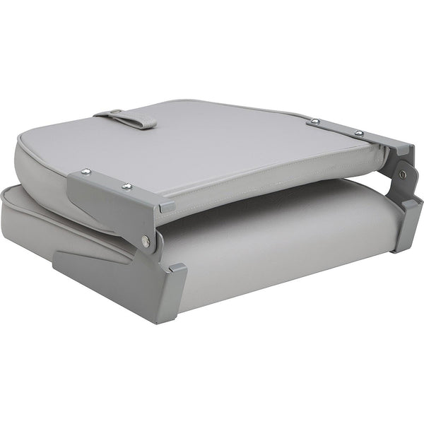 Attwood Swivl-Eze Low Back Padded Flip Seat - Grey [98395GY] - Image 2