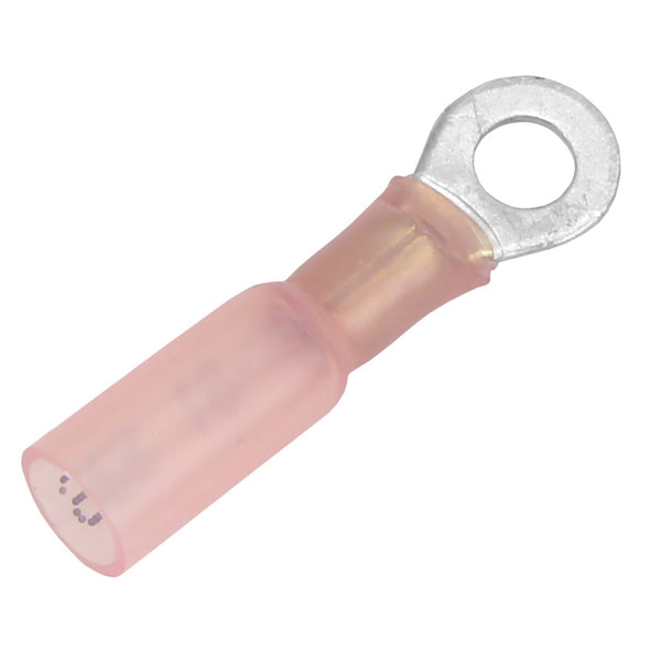 Pacer 22-18 AWG Heat Shrink Ring Terminal - #10 Stud Size - 25 Pack [TE18-10R-25] - Image 1