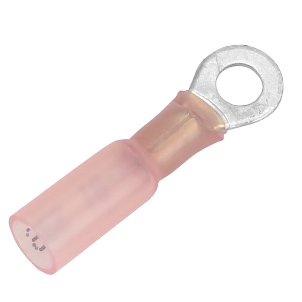 Pacer 22-18 AWG Heat Shrink Ring Terminal - #10 Stud Size - 100 Pack [TE18-10R-100] - Image 1