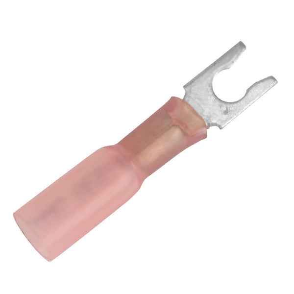 Pacer 22-18 AWG Heat Shrink Spade Terminal - #8 Stud Size - 25 Pack [TE18-8SLF-25] - Image 1