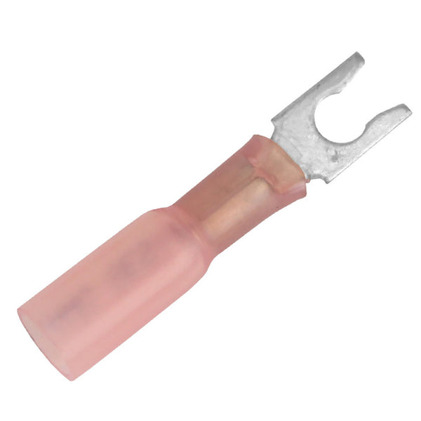Pacer 22-18 AWG Heat Shrink Spade Terminal - #8 Stud Size - 100 Pack [TE18-8SLF-100] - Image 1