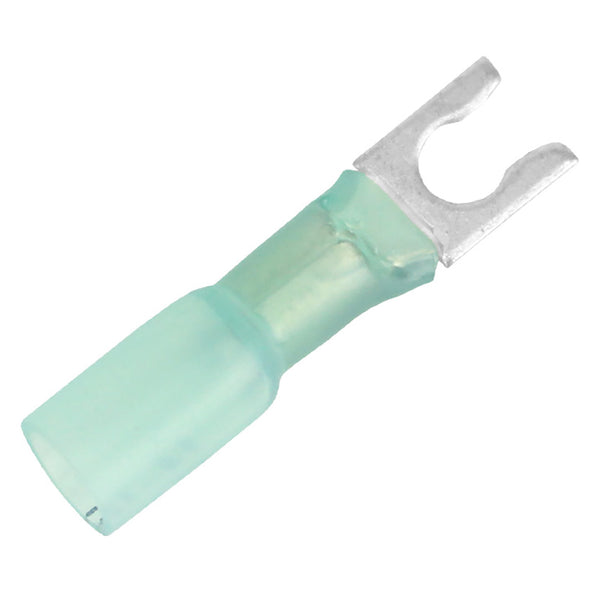 Pacer 16-14 AWG Heat Shrink Spade Terminal - #8 Stud Size - 100 Pack [TE14-8SLF-100] - Image 1