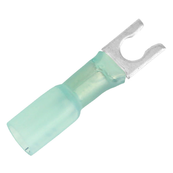 Pacer 16-14 AWG Heat Shrink Spade Terminal - #10 Stud Size - 100 Pack [TE14-10SLF-100] - Image 1