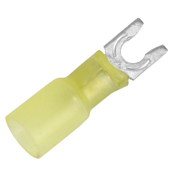 Pacer 12-10 AWG Heat Shrink Spade Terminal - #8 Stud Size - 25 Pack [TE10-8SLF-25] - Image 1
