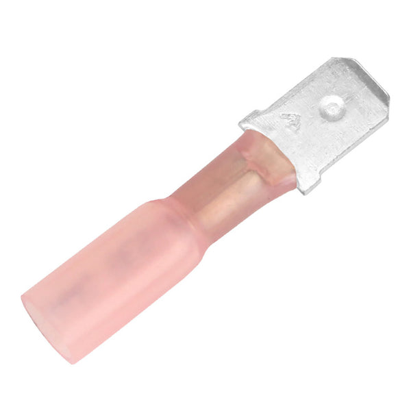 Pacer 22-18 AWG Heat Shrink Male Disconnect - 100 Pack [TDE18-250M-100] - Image 1