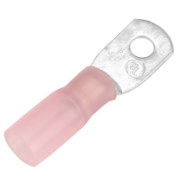Pacer 8 AWG Heat Shrink Ring Terminal - #10 Stud Size - 25 Pack [TE8-10R-25] - Image 1