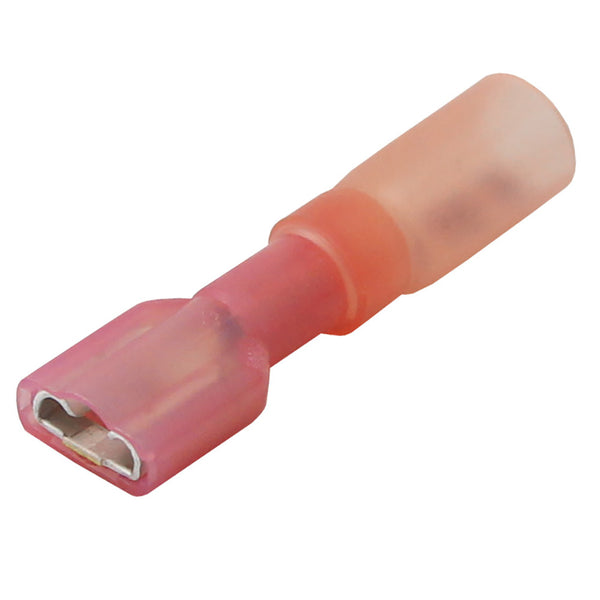 Pacer 22-18 AWG Heat Shrink Female Disconnect - 100 Pack [TDE18-250FI-100] - Image 1