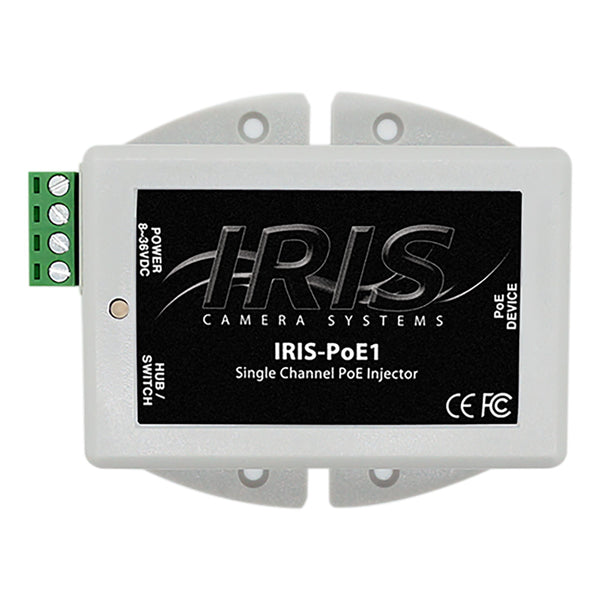 Iris Single Channel PoE Injector - 8-36VDC Input Voltage  48VDC Output [POE1] - Image 1